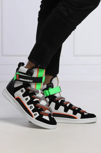 De piele sneakers BOXER Dsquared2 	multicolor	