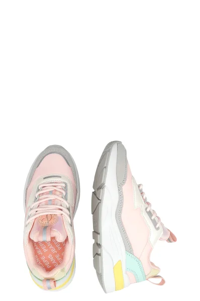 Sneakers cu adaos de piele Pepe Jeans London 	roz	