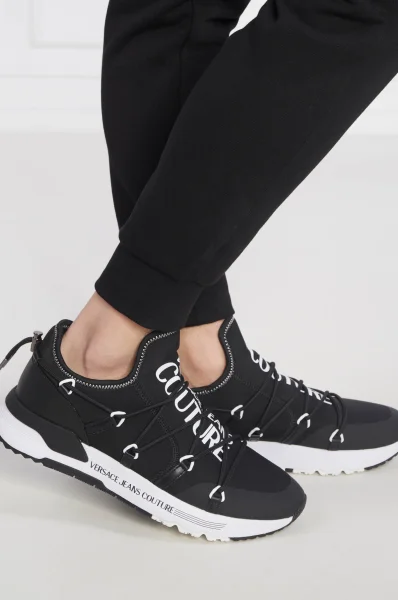 Sneakers NEOPRENE cu adaos de piele Versace Jeans Couture 	negru	