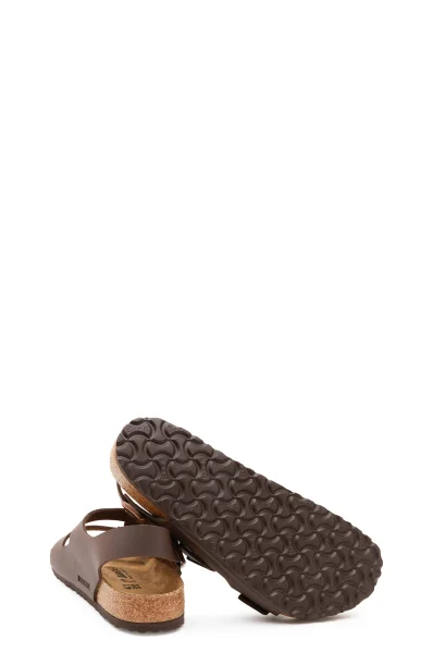 De piele sandale Milano Birkenstock 	maro	
