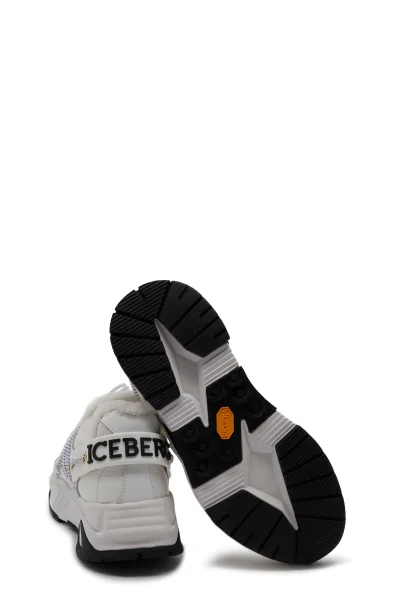 De piele sneakers Iceberg 	alb	