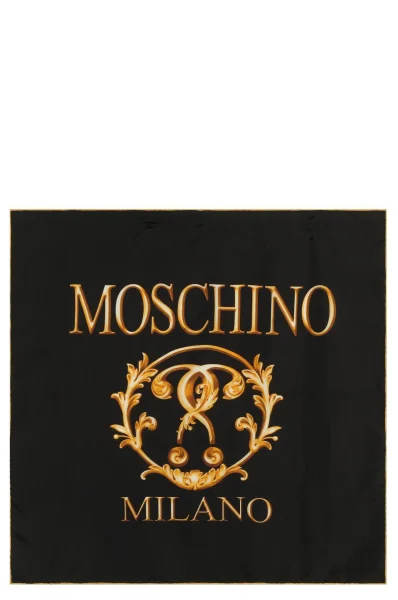 de mătase eșarfă pătrată Moschino 	negru	