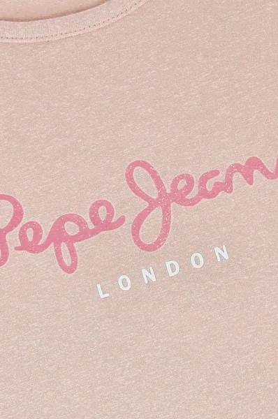 Tricou HANA GLITTER | Regular Fit Pepe Jeans London 	roz pudră	