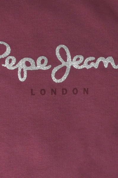 Tricou HANA GLITTER | Regular Fit Pepe Jeans London 	bordo	