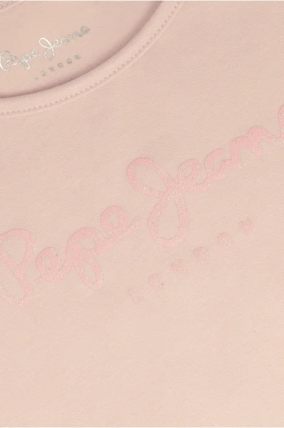 Tricou HANA GLITTER | Regular Fit Pepe Jeans London 	roz	