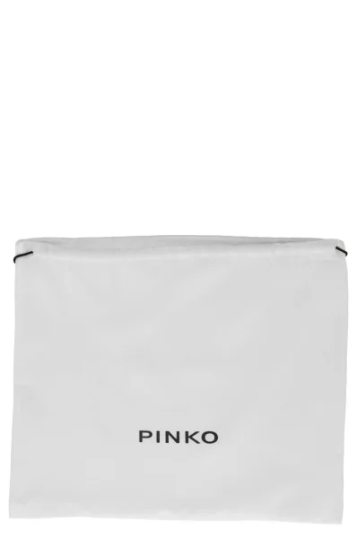 De piele geantă poștaș LOVE CLASSIC ICON V Pinko 	alb	