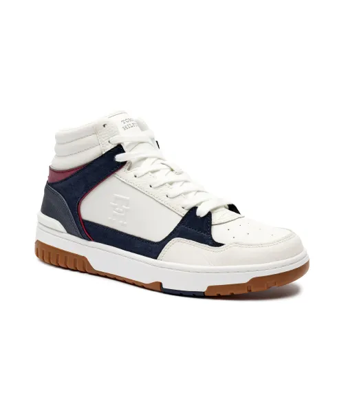De piele sneakers BASKET Tommy Hilfiger | 	alb FM0FM05210