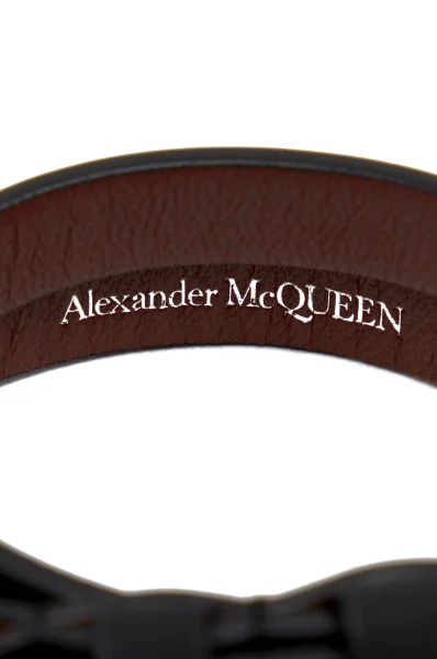 De piele brățară Alexander McQueen 	negru	