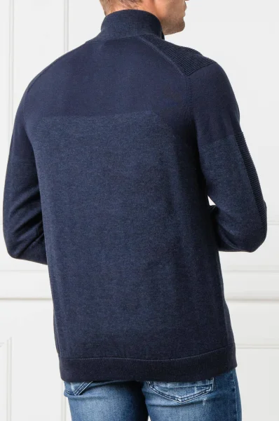 pulover Zarsi | Regular Fit | z dodatkiem wełny BOSS GREEN 	bluemarin	