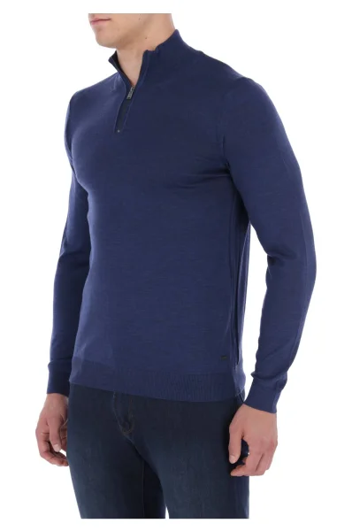 pulover Banello-P | Slim Fit BOSS BLACK 	albastru	