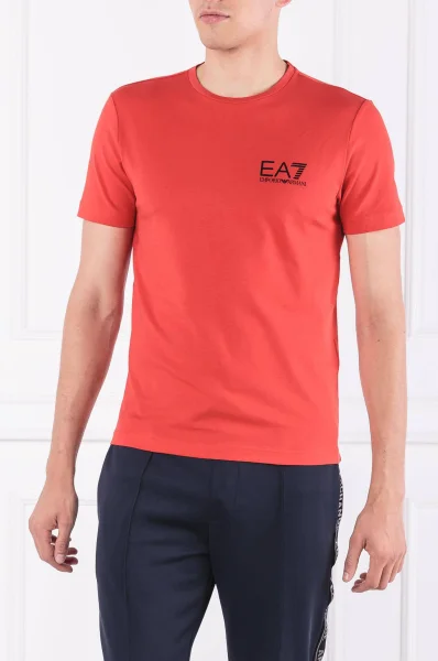 tricou | Slim Fit EA7 	roșu	