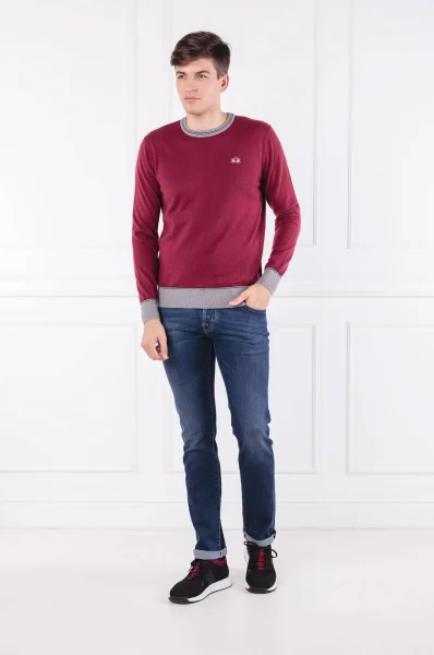 pulover Gord | Regular Fit | z dodatkiem wełny La Martina 	bordo	