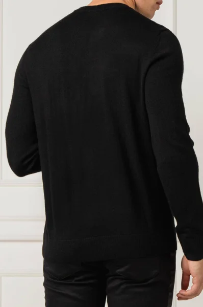 pulover | Regular Fit | z dodatkiem wełny Armani Exchange 	negru	