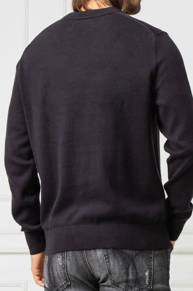 pulover ICONIC MONOGRAM LOGO | Regular Fit CALVIN KLEIN JEANS 	negru	