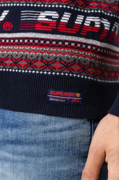 pulover DOWNHILL JAQUARD | Regular Fit Superdry 	roșu	
