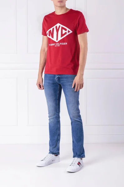tricou SHEAR TEE | Regular Fit Tommy Hilfiger 	roșu	