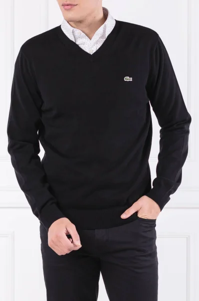 pulover | Regular Fit Lacoste 	negru	