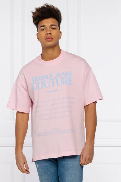 Tricou T.MOUSE | Oversize fit Versace Jeans Couture 	roz pudră	