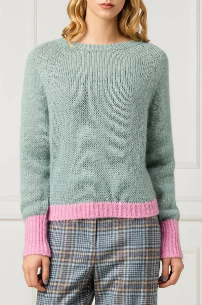 pulover DOROTHY | Regular Fit | z dodatkiem wełny MAX&Co. 	turcoaz	