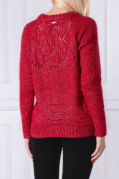 pulover GAENOIR | Regular Fit | z dodatkiem wełny GUESS 	roșu	