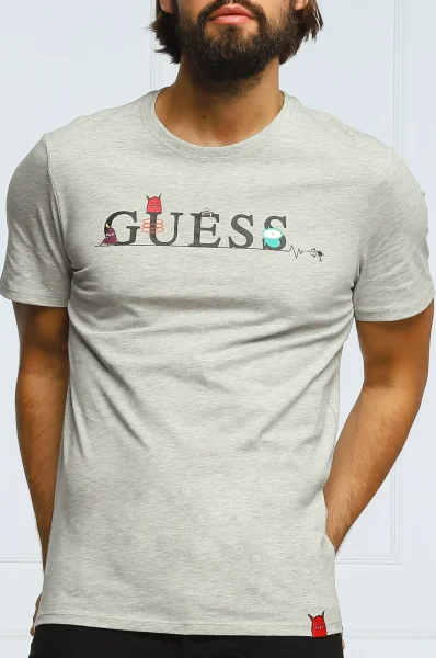Tricou MONSTER | Slim Fit GUESS 	gri	