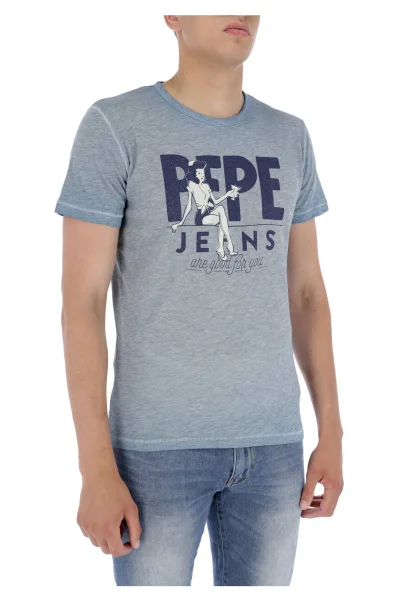 tricou GEORGE | Slim Fit Pepe Jeans London 	albastru deschis	