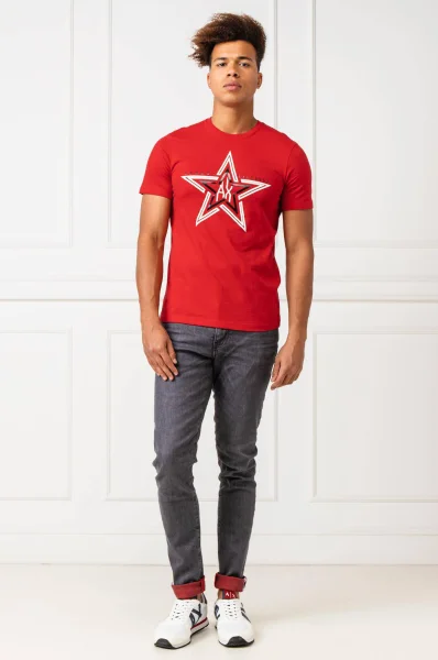 tricou | Regular Fit Armani Exchange 	roșu	