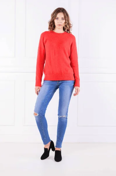 pulover | Loose fit | z dodatkiem wełny Tommy Hilfiger 	roșu	