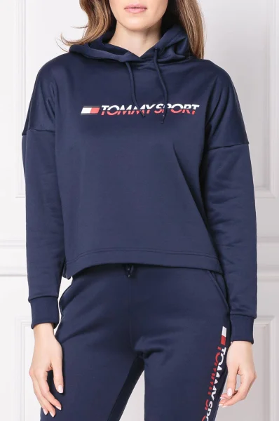 hanorac Cropped Vertical Logo | Regular Fit Tommy Sport 	bluemarin	