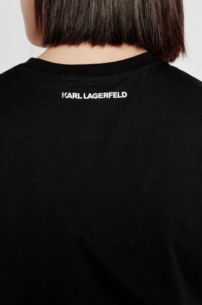 Tricou rhinestone | Regular Fit Karl Lagerfeld 	negru	