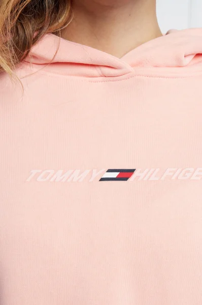Hanorac GRAPHIC | Cropped Fit Tommy Sport 	roz pudră	