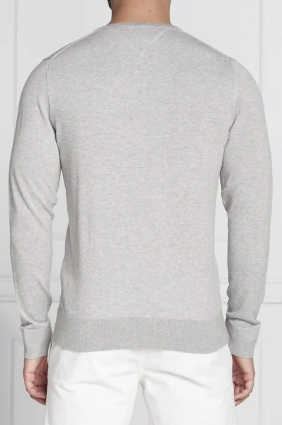 pulover Core | Regular Fit | z dodatkiem jedwabiu Tommy Hilfiger 	cenușiu	