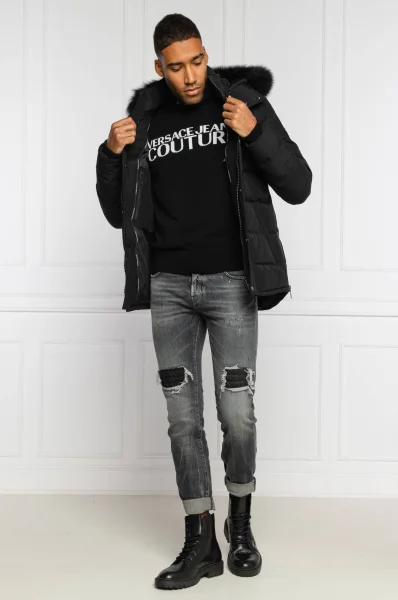 Pulover | Regular Fit cu adaos de lână Versace Jeans Couture 	negru	