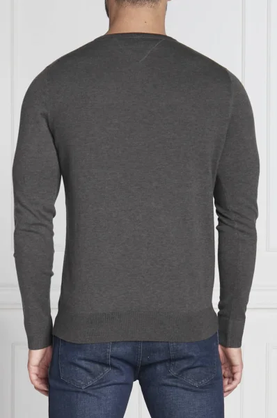 pulover Core | Regular Fit | z dodatkiem jedwabiu Tommy Hilfiger 	gri grafit	