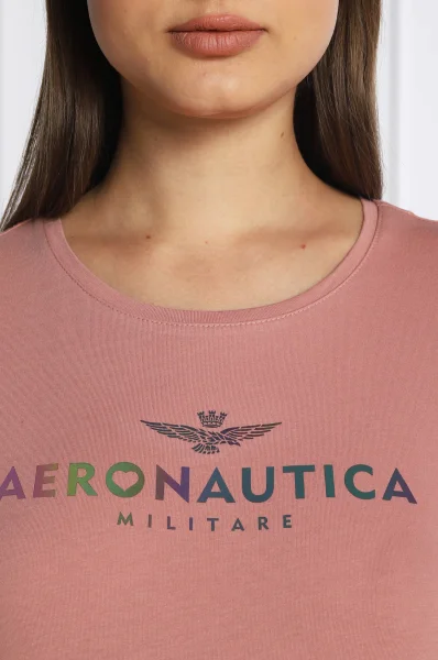 Tricou | Regular Fit Aeronautica Militare 	roz pudră	