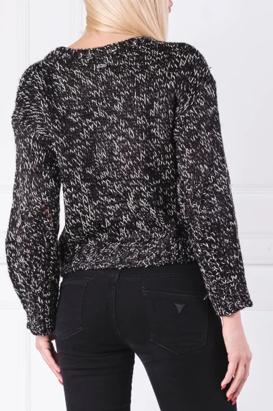 pulover | Loose fit GUESS 	negru	