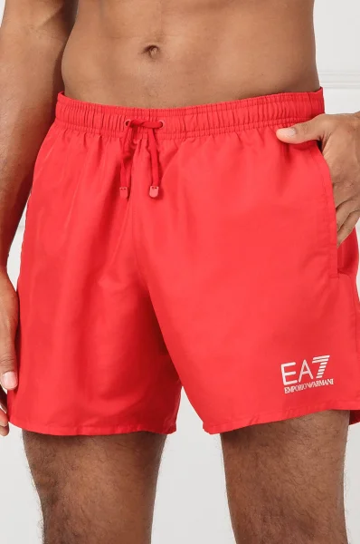 pantaloni scurți kąpielowe | Regular Fit EA7 	roșu	