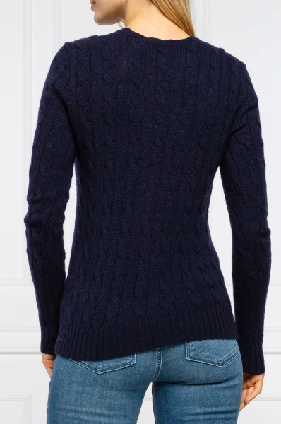 Wełniany sweter JULIANNA | Regular Fit | z dodatkiem kaszmiru POLO RALPH LAUREN 	bluemarin	