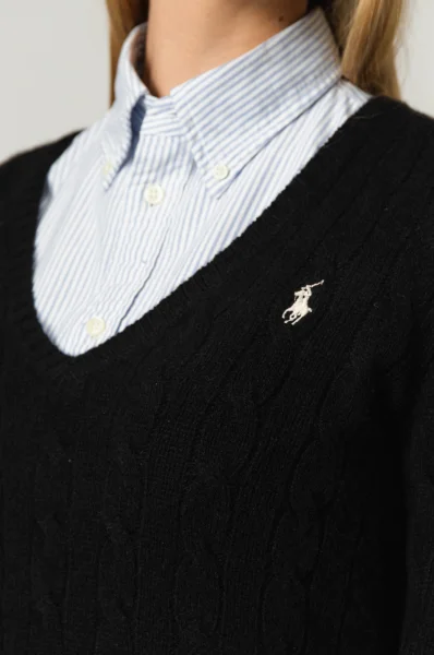 De lână pulover | Regular Fit cu adaos de cașmir POLO RALPH LAUREN 	negru	