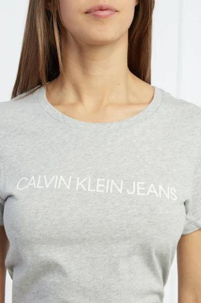 tricou CORE INSTITUTIONAL | Regular Fit CALVIN KLEIN JEANS 	cenușiu	