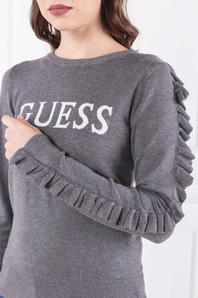 pulover | Regular Fit GUESS 	cenușiu	