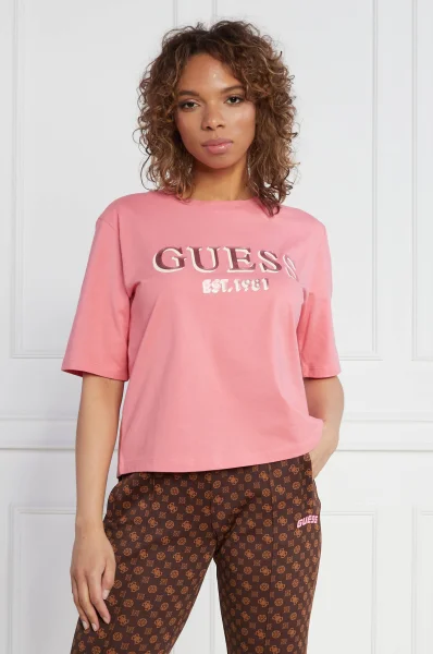 Tricou BEULAH BOXY | Regular Fit GUESS ACTIVE 	roz	