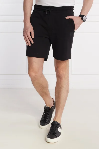 Pantaloni scurți Relaxed fit | Regular Fit BOSS ORANGE 	negru	