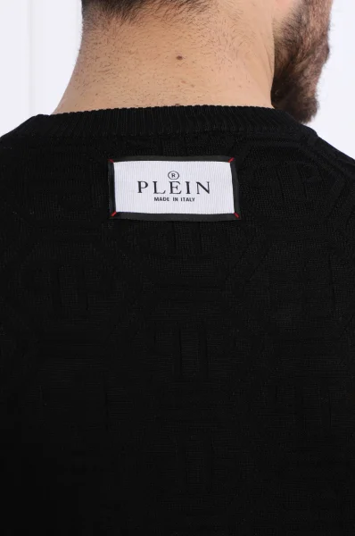 Pulover | Regular Fit cu adaos de lână Philipp Plein 	negru	