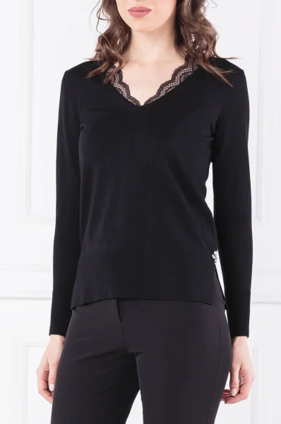 pulover Beth | Slim Fit GUESS 	negru	