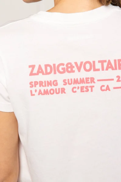 Tricou AZEDI AMOUR Zadig&Voltaire 	alb	