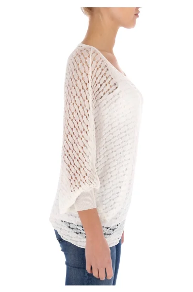 pulover + top Ingrid | Loose fit GUESS 	alb	
