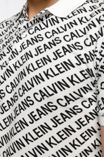 Polo | Slim Fit | pique CALVIN KLEIN JEANS 	alb	