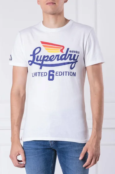 tricou | Regular Fit Superdry 	alb	