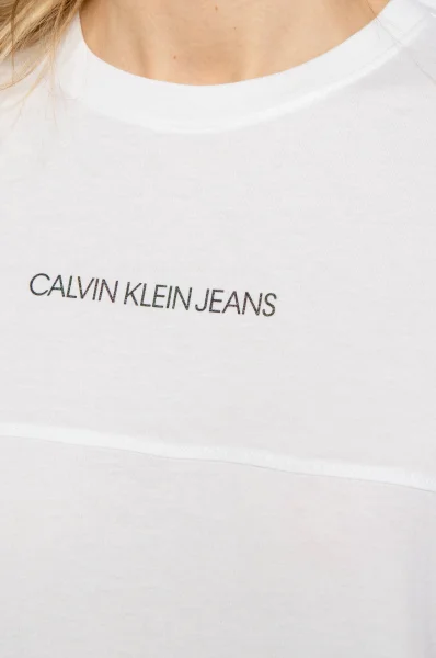 Tricou | Cropped Fit CALVIN KLEIN JEANS 	alb	